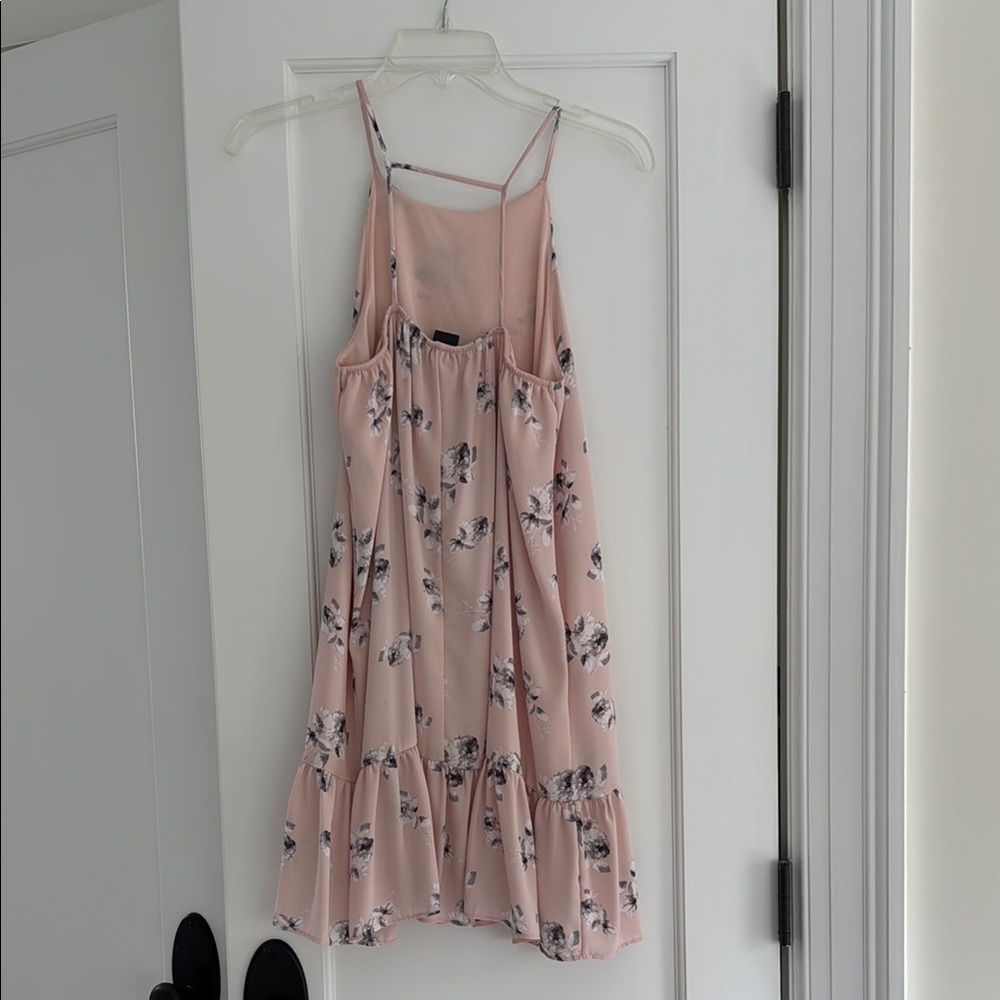 Floral Pink Sleeveless Dress - Picture 2 of 4